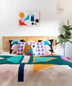 Leah Singh Viola Wool Throw Pillow Cover - Black Home Goods 6 Leah Singh Viola Wool Throw Pillow Cover - Black Home Goods