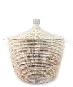 Mbare White Floor Basket Home Goods