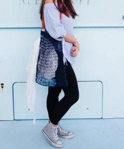 Will & Atlas Jute String Bag - Indigo Accessories