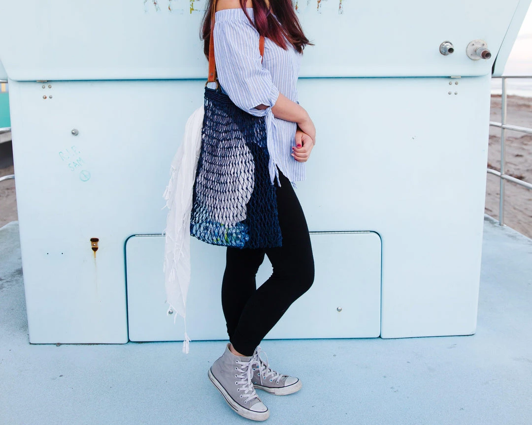 Will & Atlas Jute String Bag - Indigo Accessories Will & Atlas Jute String Bag - Indigo Accessories