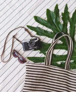 Will & Atlas Paris Striped Oversized Tote - Black + White Best Sellers