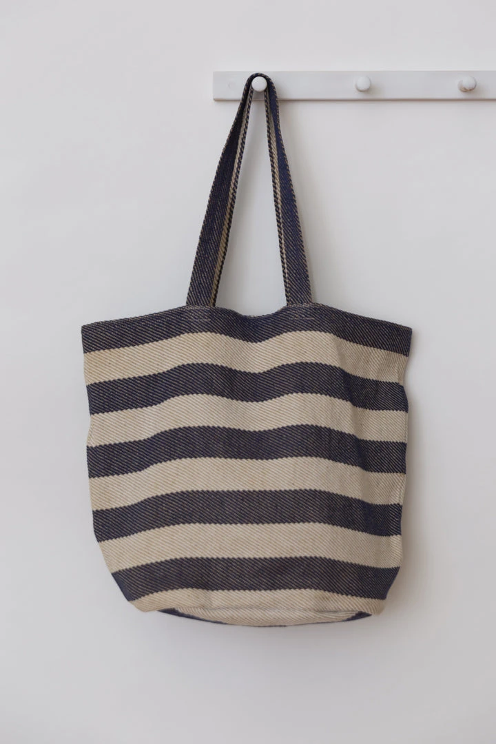 Will & Atlas Provence Striped Oversized Tote - Indigo + White Will & Atlas Provence Striped Oversized Tote - Indigo + White