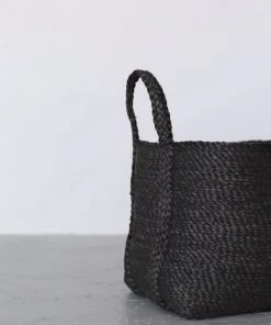 Will & Atlas Home Goods Small Jute Basket - Charcoal