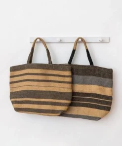 Will & Atlas Sonoma Jute Shopper - Gray Stripe