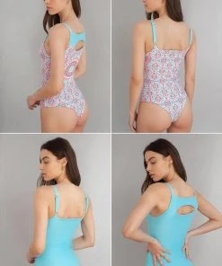 Wolven Reversible Four-Way Recycled One Piece Swimsuit - Amalfi