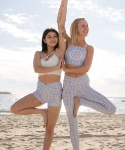 Wolven Crisscross Four-Way Recycled Top - Aquarius