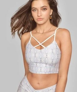 Wolven Crisscross Four-Way Recycled Top - Aquarius