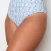 Wolven Swim Reversible High-Waisted Recycled Bikini Bottom - Aquarius
