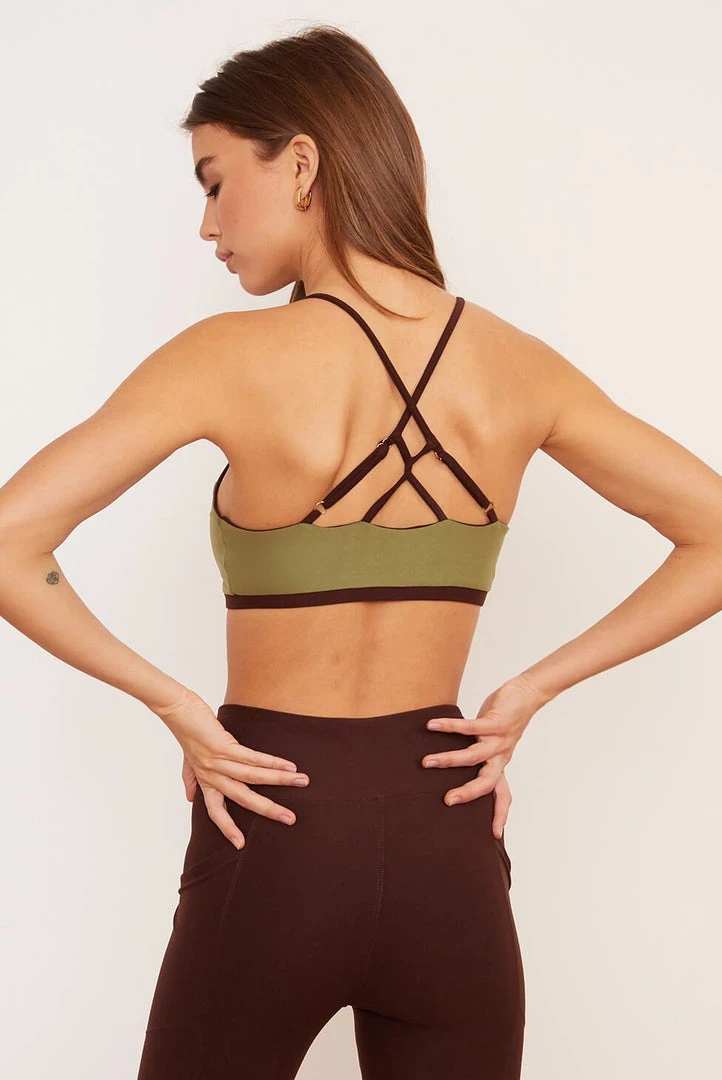 Wolven Reversible Crisscross Recycled Bra - Chai Activewear + Athleisure 2 Wolven Reversible Crisscross Recycled Bra - Chai Activewear + Athleisure
