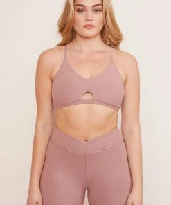 Wolven Reversible Crisscross Recycled Bra - Salt