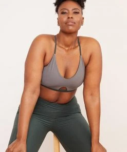 Wolven Activewear + Athleisure Reversible Crisscross Recycled Bra - Thyme 9 Wolven Activewear + Athleisure Reversible Crisscross Recycled Bra - Thyme