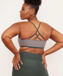 Wolven Activewear + Athleisure Reversible Crisscross Recycled Bra - Thyme 10 Wolven Activewear + Athleisure Reversible Crisscross Recycled Bra - Thyme