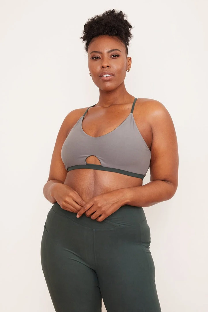 Wolven Activewear + Athleisure Reversible Crisscross Recycled Bra - Thyme 2 Wolven Activewear + Athleisure Reversible Crisscross Recycled Bra - Thyme