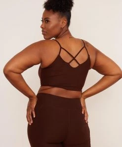 Wolven Reversible Crisscross Four-Way Recycled Top - Chai Activewear + Athleisure