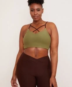 Wolven Reversible Crisscross Four-Way Recycled Top - Chai Activewear + Athleisure