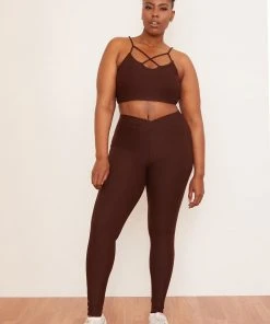 Wolven Reversible Crisscross Four-Way Recycled Top - Chai Activewear + Athleisure