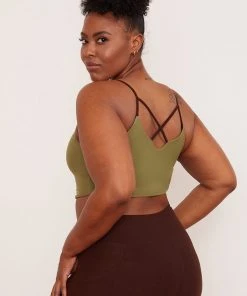 Wolven Reversible Crisscross Four-Way Recycled Top - Chai Activewear + Athleisure