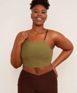 Wolven Reversible Crisscross Four-Way Recycled Top - Chai Activewear + Athleisure