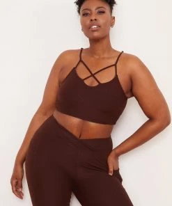 Wolven Reversible Crisscross Four-Way Recycled Top - Chai Activewear + Athleisure