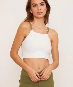 Wolven Reversible Crisscross Four-Way Recycled Top - Eucalyptus Activewear + Athleisure
