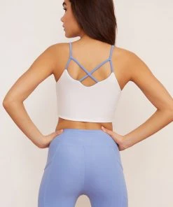 Wolven Activewear + Athleisure Reversible Crisscross Four-Way Recycled Top - Juniper