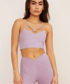 Wolven Reversible Crisscross Four-Way Recycled Top - Lavender