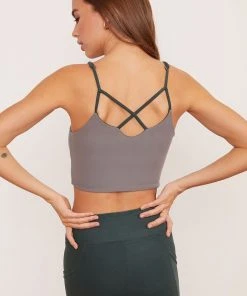 Wolven Reversible Crisscross Four-Way Recycled Top - Thyme 16 Wolven Reversible Crisscross Four-Way Recycled Top - Thyme