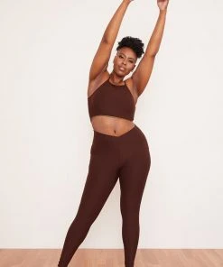 Wolven Recycled Crossover Pocket Legging - Chai Activewear + Athleisure