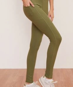 Wolven Activewear + Athleisure Recycled Crossover Pocket Legging - Eucalyptus