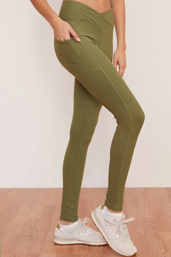 Wolven Activewear + Athleisure Recycled Crossover Pocket Legging - Eucalyptus 1 Wolven Activewear + Athleisure Recycled Crossover Pocket Legging - Eucalyptus