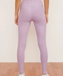 Wolven Recycled Crossover Pocket Legging - Lavender
