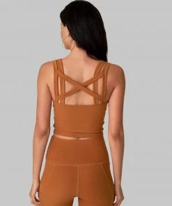 Wolven Double Cross Recycled Top - Turmeric Best Sellers