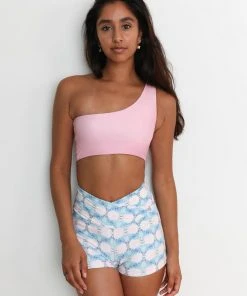 Wolven Reversible One Shoulder Recycled Swimsuit Top - Echo