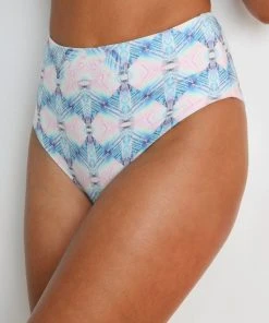 Wolven Reversible High-Waisted Recycled Bikini Bottom - Echo Swim