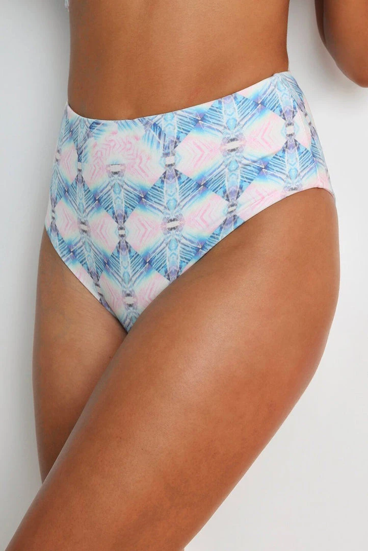 Wolven Reversible High-Waisted Recycled Bikini Bottom - Echo Swim 1 Wolven Reversible High-Waisted Recycled Bikini Bottom - Echo Swim