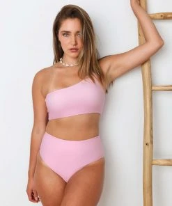 Wolven Reversible High-Waisted Recycled Bikini Bottom - Echo Swim