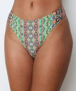 Wolven Recycled Ruched Hipster Bikini Bottom - Fauna Swim