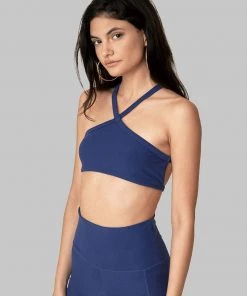 Wolven Recycled Pyramid Top - Indigo Activewear + Athleisure