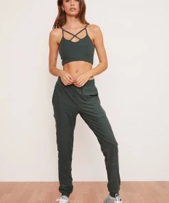 Wolven Activewear + Athleisure Recycled Joggers - Thyme