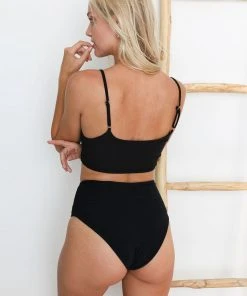 Wolven Reversible High-Waisted Recycled Bikini Bottom - Luna Best Sellers