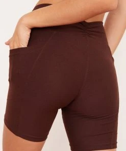 Wolven Recycled Midi Bike Short - Chai 9 Wolven Recycled Midi Bike Short - Chai
