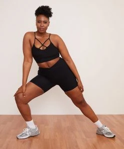 Wolven Recycled Midi Bike Short - Onyx