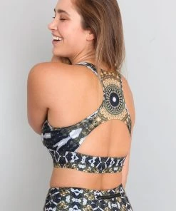 Wolven Recycled Racerback Yoga Bra - Noor