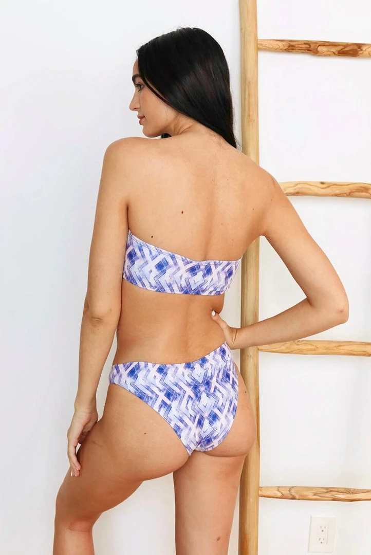 Wolven Bandeau Recycled Swimsuit Top - Oasis Wolven Bandeau Recycled Swimsuit Top - Oasis