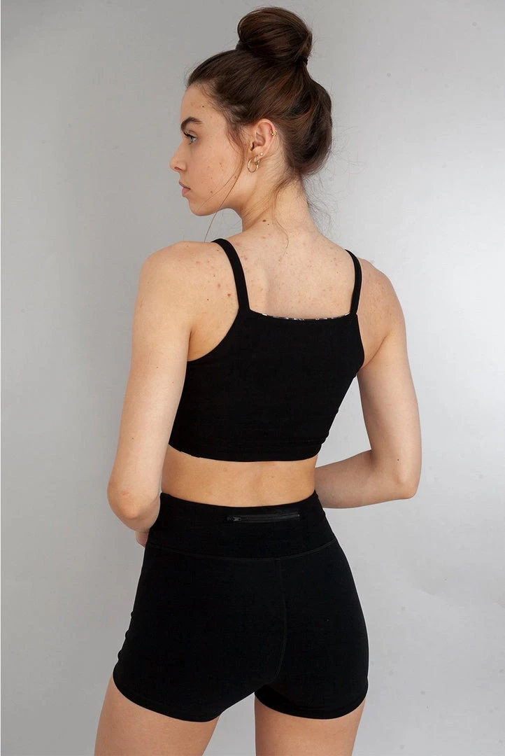 Wolven Recycled High-Waisted Short - Onyx 2 Wolven Recycled High-Waisted Short - Onyx