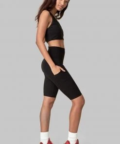 Wolven Recycled Bike Short With Pockets - Onyx Best Sellers