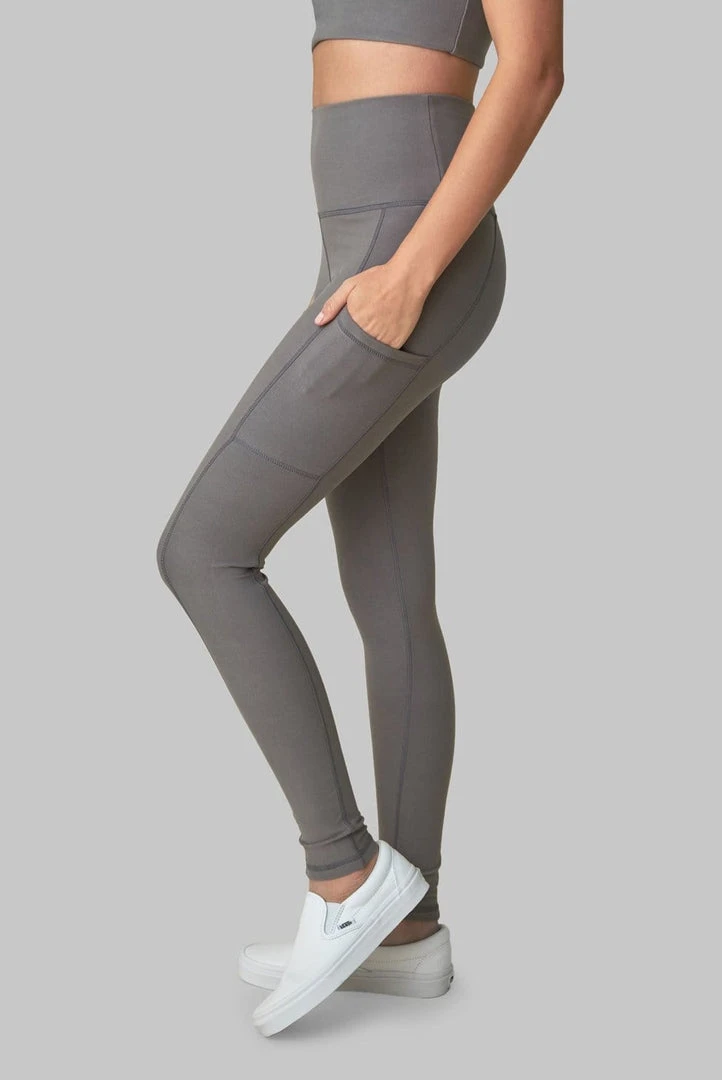 Wolven Best Sellers Recycled Legging With Pockets - Wolf Gray Wolven Best Sellers Recycled Legging With Pockets - Wolf Gray