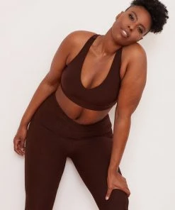 Wolven Recycled Racerback Bra - Chai Activewear + Athleisure