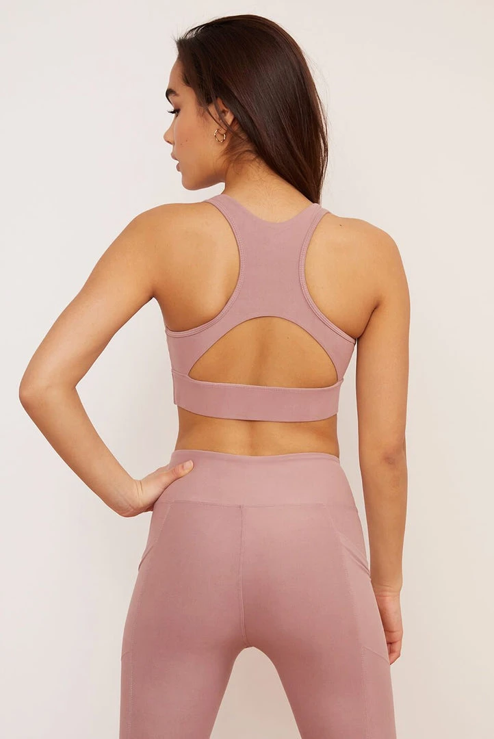 Wolven Recycled Racerback Bra - Salt 1 Wolven Recycled Racerback Bra - Salt