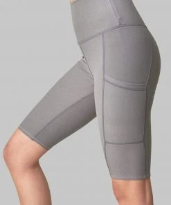 Wolven Recycled Bike Short With Pockets - Wolf Gray